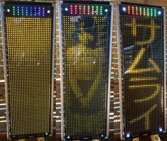 NS-YM3111W(両面/中型/黄色LED)24ドット,LED美品　橙色